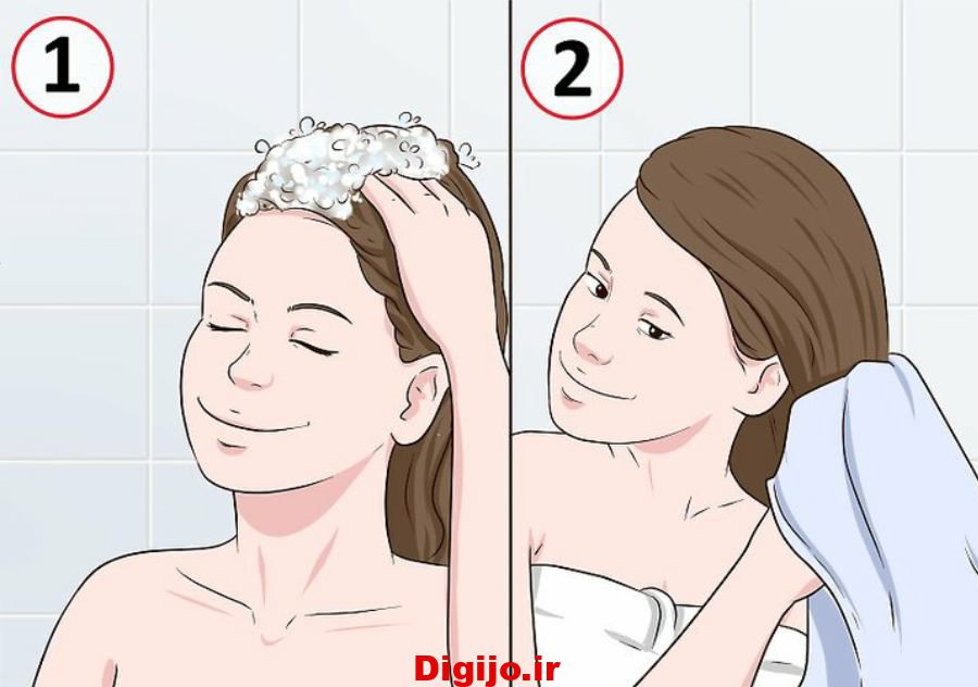 شستن موها قبل از زدن حنا